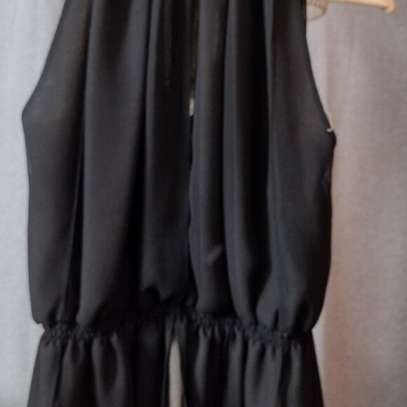 Robert Rodriguez for Neiman Marcus Ruffle Blouse XL Black Lace Trim Top - Picture 6 of 6